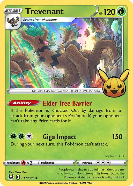 Trevenant 017/196 - Rare Holo (Trick or Trade 2023)