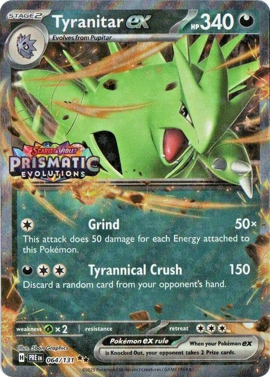 Tyranitar ex (Prismatic Evolutions Stamp) 064/131