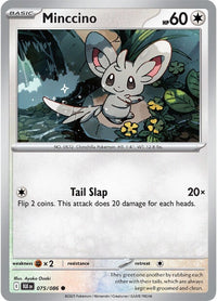 Minccino 075/086 - Common - Reverse Holo-Kantocards