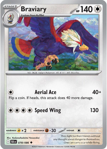 Braviary 078/086 - Uncommon - Reverse Holo