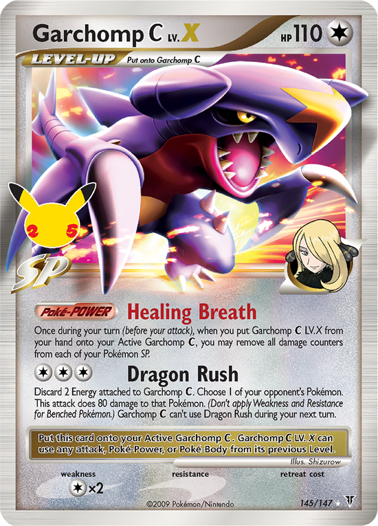 Garchomp Pokémon C LV.X 145/147 (Celebrations)