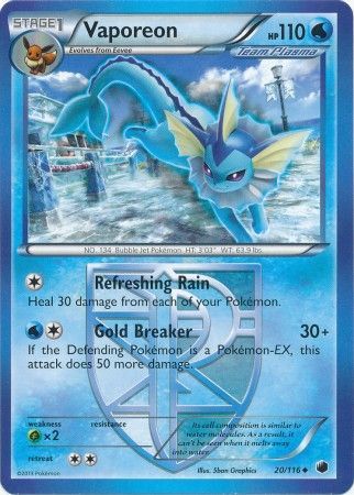 Vaporeon 20/116-Kantocards