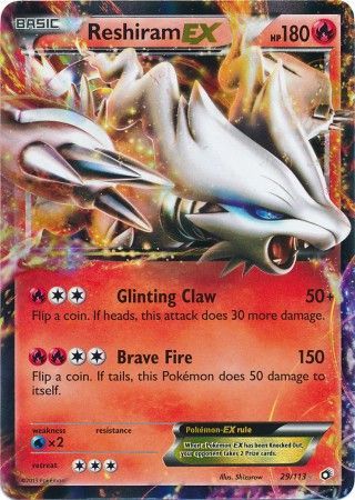 Reshiram EX 29/113-Kantocards