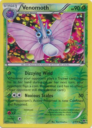 Venomoth 2/119 - Reverse Holo