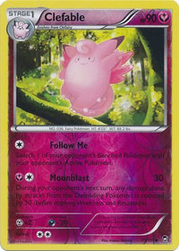 Clefable 71/111 - Reverse Holo-Kantocards