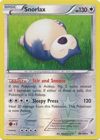 Snorlax 80/106 - Reverse Holo-Kantocards