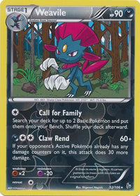 Weavile 52/106 - Reverse Holo-Kantocards
