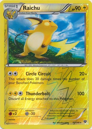 Raichu 43/146 - Reverse Holo