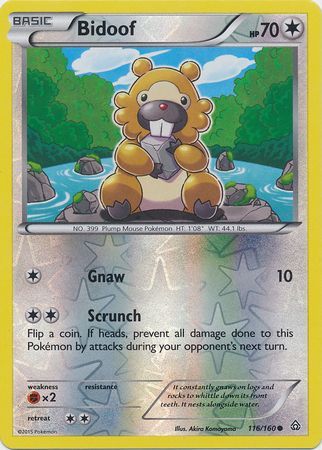 Bidoof 116/160 - Reverse Holo