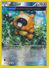 Bidoof 117/160 - Reverse Holo-Kantocards