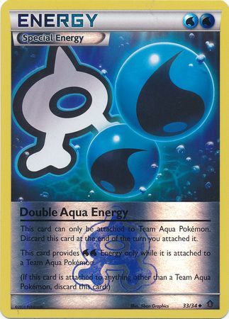 Double Aqua Energy 33/34 - Reverse Holo