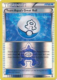 Team Aqua's Great Ball 27/34 - Reverse Holo-Kantocards