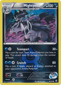 Team Aqua's Mightyena 18/34 - Reverse Holo-Kantocards