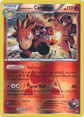 Team Magma's Camerupt 2/34 - Reverse Holo