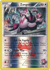 Team Magma's Zangoose 22/34 - Reverse Holo-Kantocards