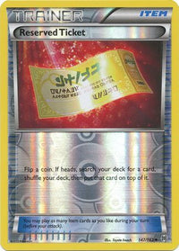 Reserved Ticket 147/162 - Reverse Holo-Kantocards
