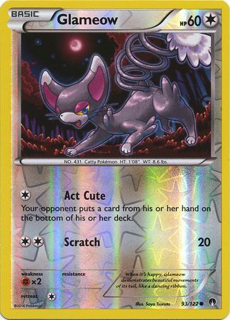 Glameow 93/122 - Reverse Holo