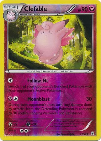 Clefable 51/83 - Reverse Holo