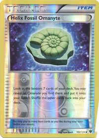 Helix Fossil Omanyte 102/124 - Reverse Holo-Kantocards