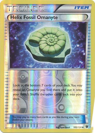 Helix Fossil Omanyte 102/124 - Reverse Holo