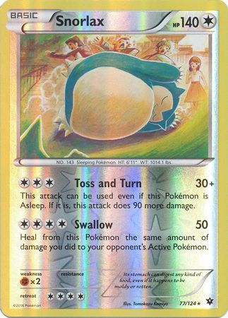Snorlax 77/124 - Reverse Holo