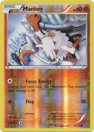 Mankey 52/114 - Reverse Holo