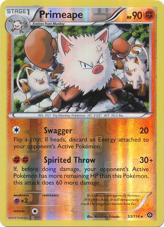 Primeape 53/114 - Reverse Holo