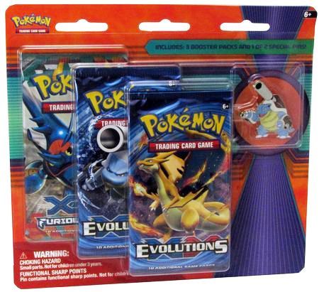 Mega Blastoise Pin 3 Pack Blister