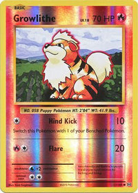 Growlithe 17/108 - Reverse Holo-Kantocards