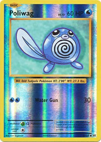 Poliwag 23/108 - Reverse Holo-Kantocards