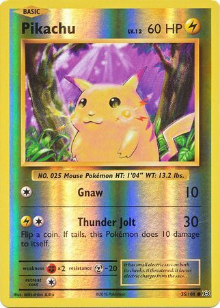 Pikachu 35/108 - Reverse Holo-Kantocards