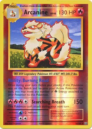 Arcanine 18/108 - Reverse Holo