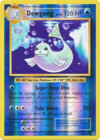 Dewgong 29/108 - Reverse Holo-Kantocards