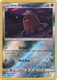 Alolan Diglett 86/149 - Reverse Holo-Kantocards