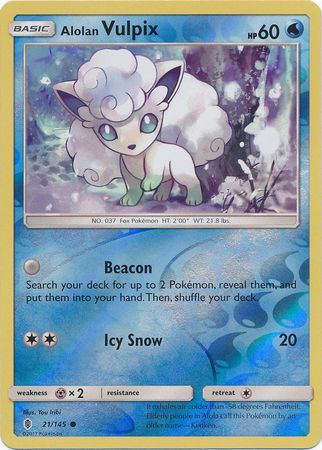 Alolan Vulpix 21/145 - Reverse Holo