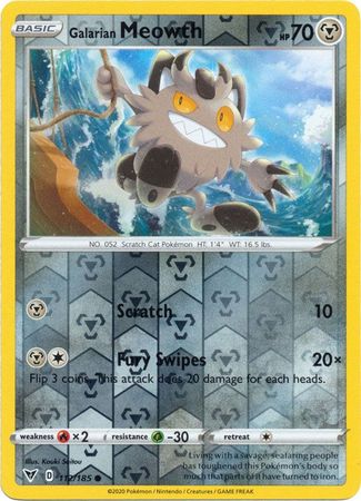 Galarian Meowth 112/185 - Reverse Holo