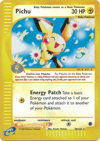 Pichu 58/165 - Reverse Holo-Kantocards