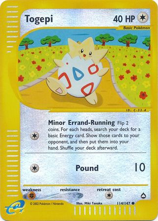 Togepi 114/147 - Reverse Holo-Kantocards