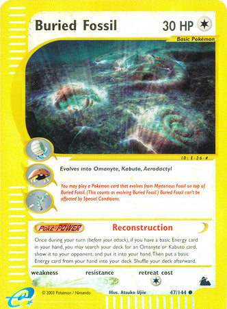 Buried Fossil 47/144 -  Reverse Holo
