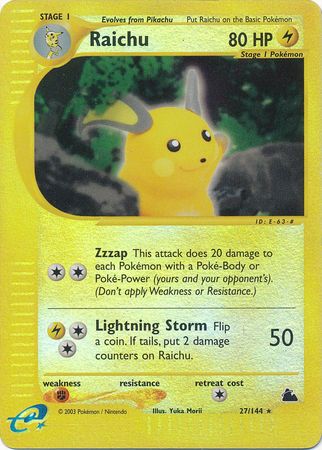 Raichu 27/144 -  Reverse Holo