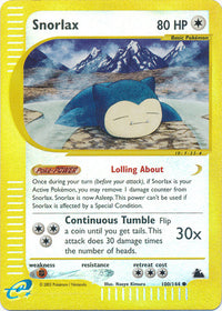 Snorlax 100/144 - Reverse Holo-Kantocards