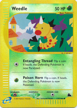 Weedle 115/144 - Reverse Holo