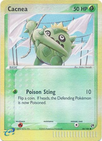 Cacnea 58/100 - Holo Reverse