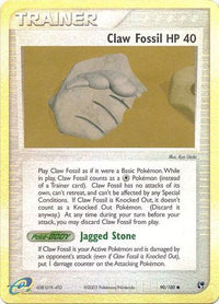 Claw Fossil 90/100 - Holo Reverse-Kantocards