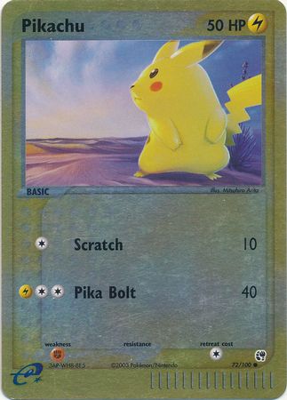 Pikachu 72/100 - Holo Reverse