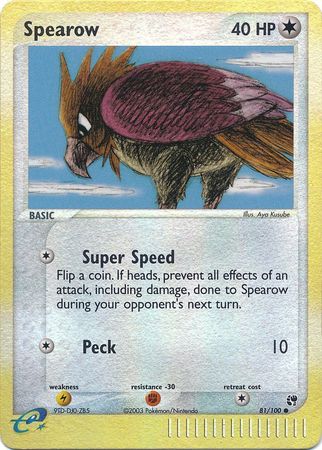 Spearow 81/100 - Holo Reverse