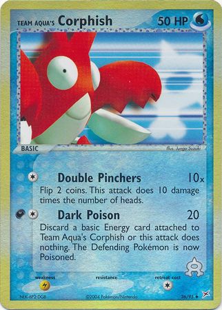 Team Aqua's Corphish 26/95 - Reverse Holo