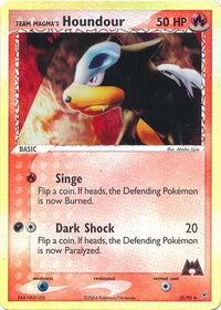 Team Magma's Houndour 35/95 - Reverse Holo-Kantocards