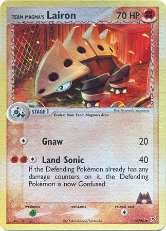 Team Magma's Lairon 36/95 - Reverse Holo