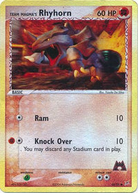 Team Magma's Rhyhorn 68/95 - Reverse Holo-Kantocards